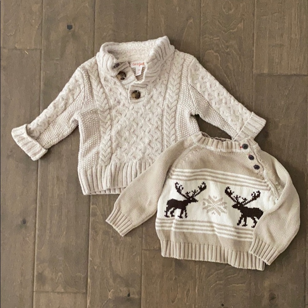 Neutral-color boys sweaters